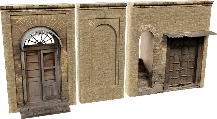 historic mughal building wall stone modular 001 — Скачать