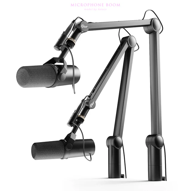 Microphone Shure & boom arm Blue — Скачать