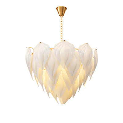 Fashion design art decorative glass leaf chandelier — Скачать