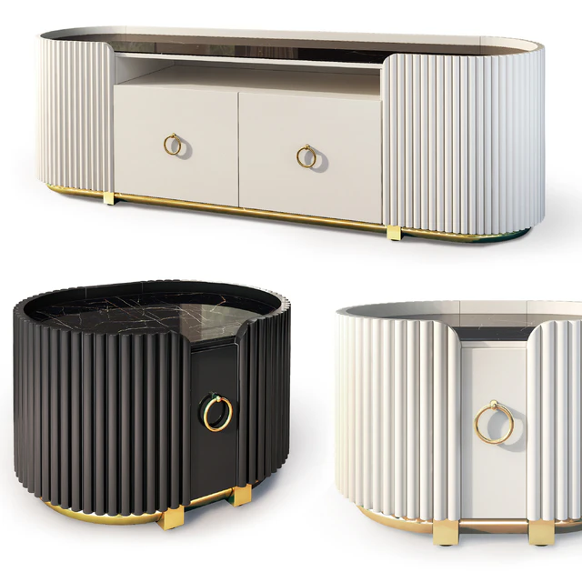 Dumas chest of drawers and bedside table. Nightstand, sideboard by Deprimo — Descargar