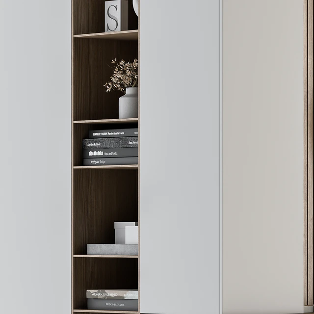 Hallway 37 - L Wardrobe White and Wood Entrance — Descargar