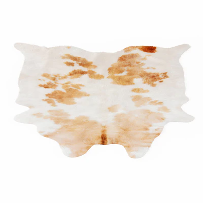 Spotted Brown And White Cowhide Rug — Ver 4