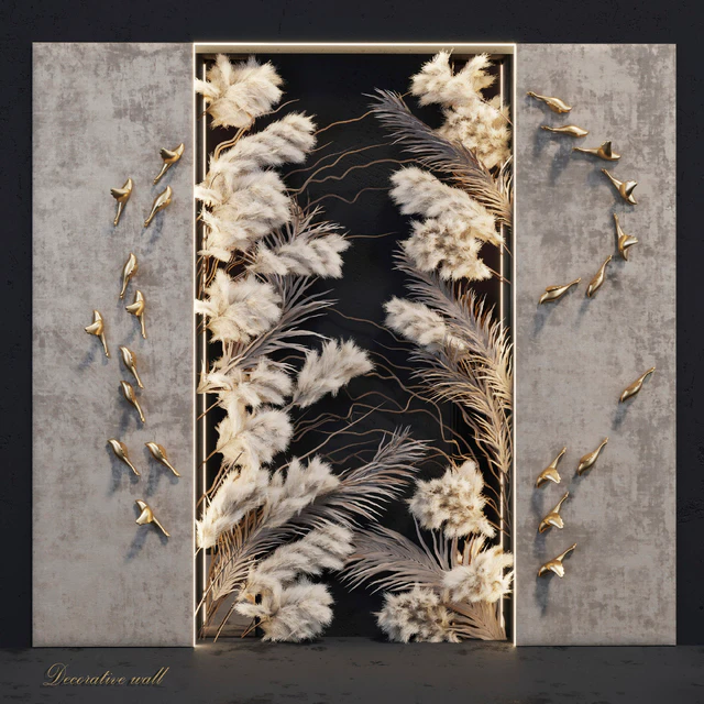 Decorative panel Birds Gold 3 — Скачать