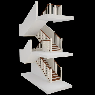 Stairs in colonial style — Ver 1