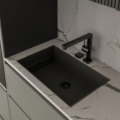 Kitchen Modern - Gray and Black Cabinets 97 — Вид 4