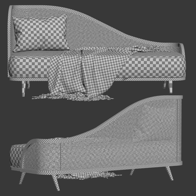 Garden daybed WM / Банкетка из ротанга — Скачать