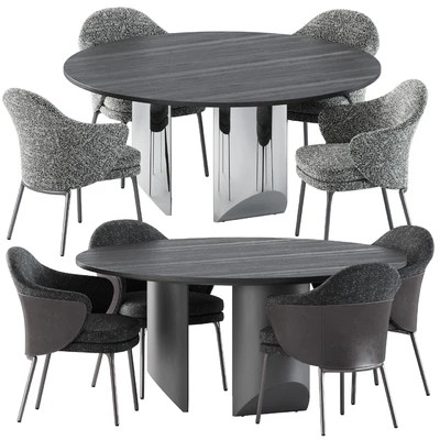 Angie chairs and Wedge table by Minotti — Вид 1