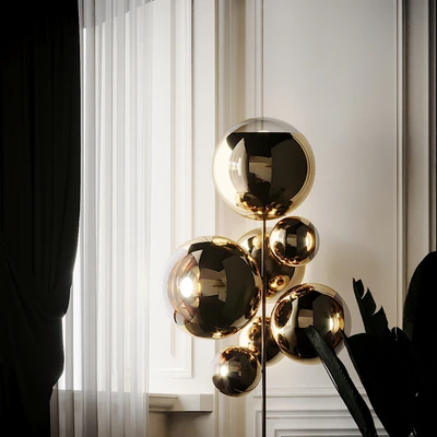 Mirror Ball Gold Stand Chandelier by Tom Dixon — Ver 4