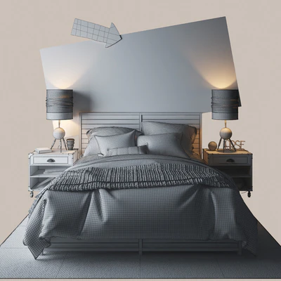 Rope Me King Size Bed - Old Patina — Вид 3