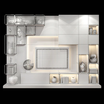 TV Wall Units set 06 — Ver 4