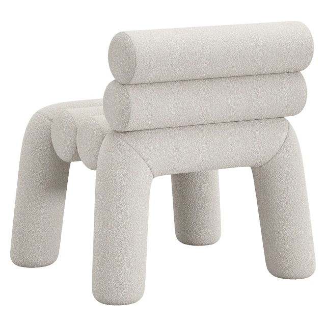 Beige Velvet Accent Chair by Homary — Download