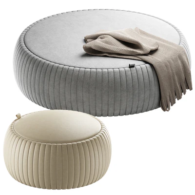 set of ottomans Plisse — download