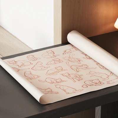 243 office furniture 08 workplace 04 minimal angle zone with cat drawing 01 — Ver 5