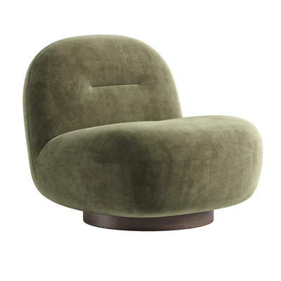 Soft Cozy Boucle Ivory Natural Otis Swivel Accent Chair — Ver 6