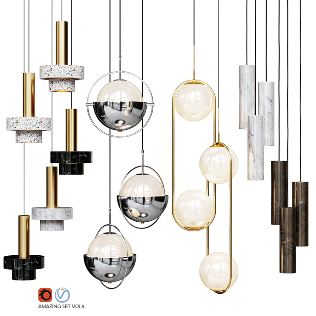 Four Pendant Lights amazing set vol5 — Скачать