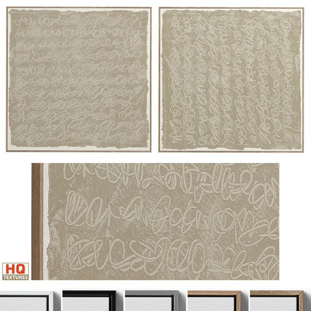 Large Textural Abstract Neutral Wall Art C-401 — Скачать