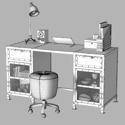 HOPPER STORAGE DESK — Ver 2