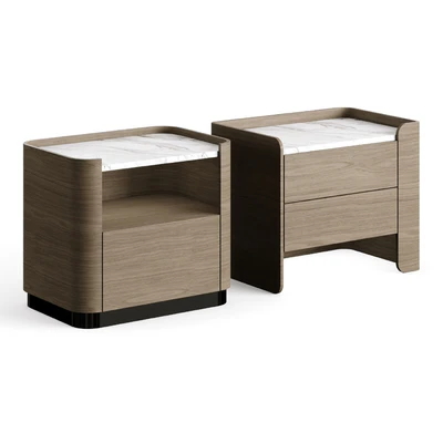 Echo Wood Bedside Table Lux Lucia Casa — Ver 6