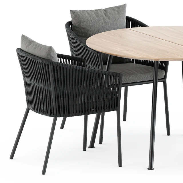 Porto Dining Chair by burkedecor and Agave table by ethimo — Descargar