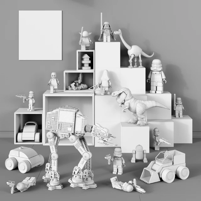 Toys and furniture set 12 — Скачать
