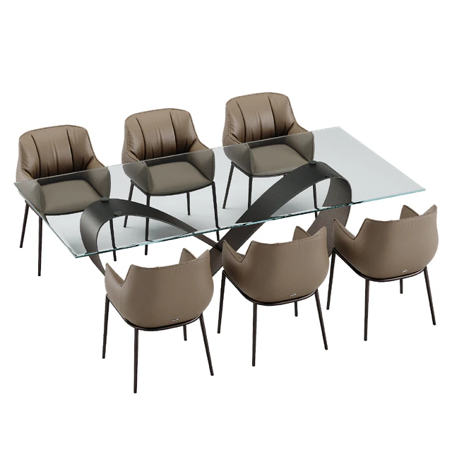 Cattelan Italia Butterfly table Rhonda chair set — Скачать
