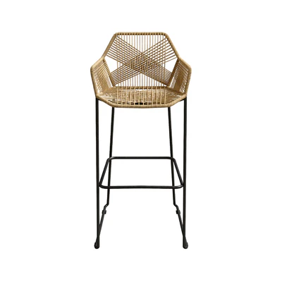 Crafted Rattan Chair Wicker Bar Stool — Вид 4