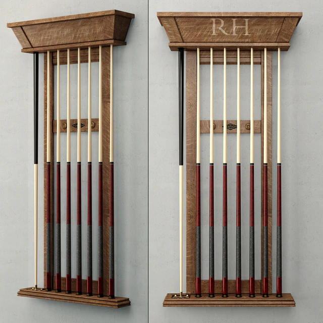 RH / BRUNSWICK VINTAGE 1906 BILLIARDS TABLE CUE RACK — Descargar