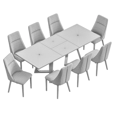 Sylvie dining chair and T1692 table — View 4