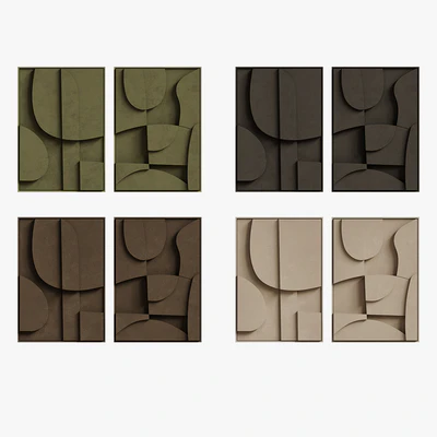 Duo Decor Sculpture Pictures Blanche Archi — Ver 3