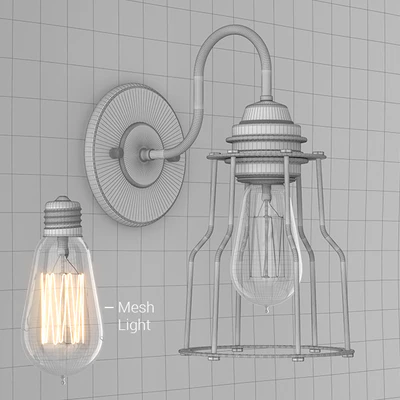 RH INDUSTRIAL FILAMENT SCONCE POLISHED NICKEL — Вид 2