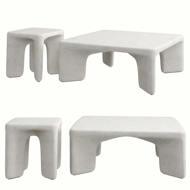 Contemporary Low Leg Concrete Tables — Скачать