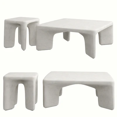 Contemporary Low Leg Concrete Tables — Вид 1