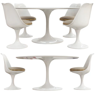 Saarinen tulip table chairs — Ver 1