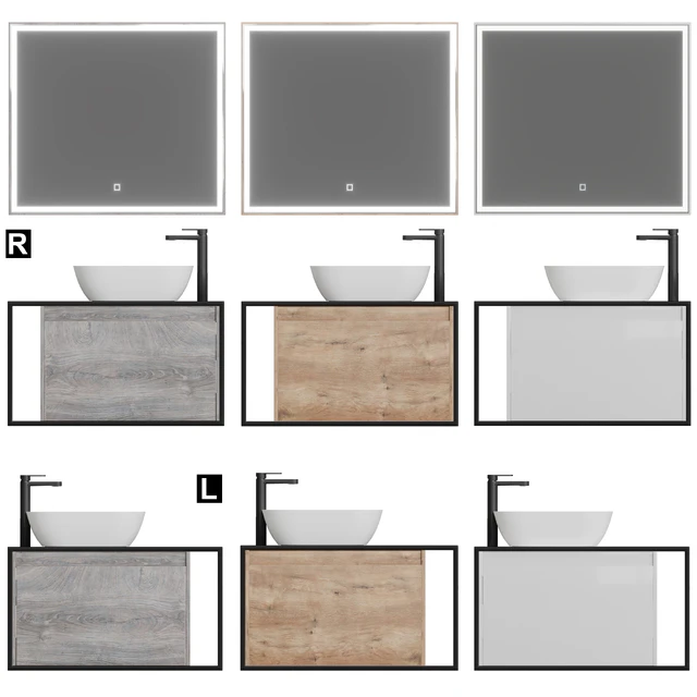 Nova Lite Loft 90 R / L white / rochelier / rustic oak (1 drawer) — Descargar