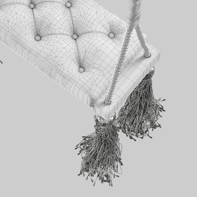 Quilted Wooden Indoor Swing rope hanging chair — Скачать