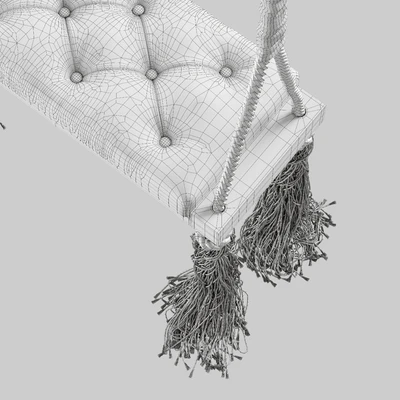 Quilted Wooden Indoor Swing rope hanging chair — Вид 3