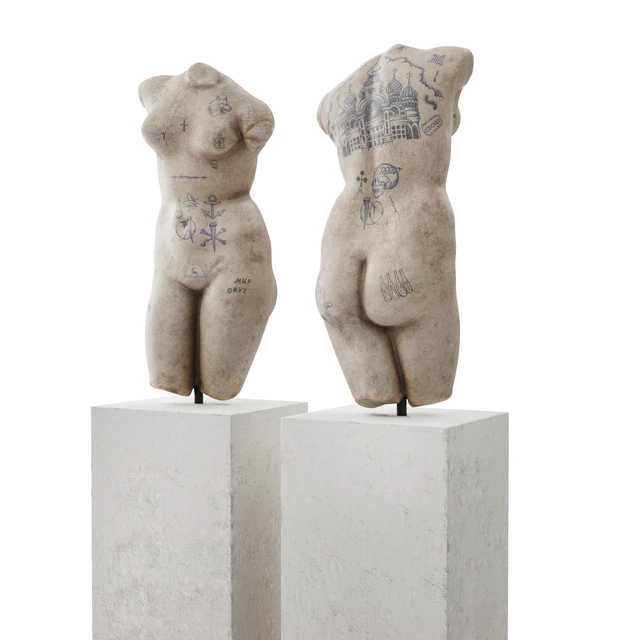 Venus tattoo torso sculpture — Descargar