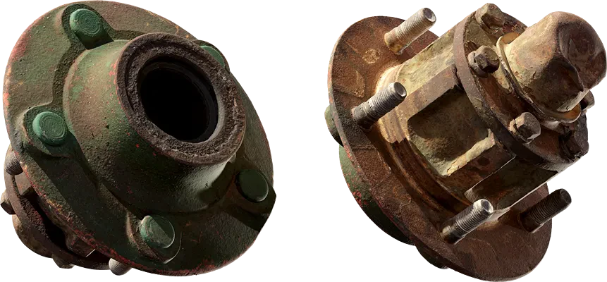 old metal wheel hub 001 — Скачать