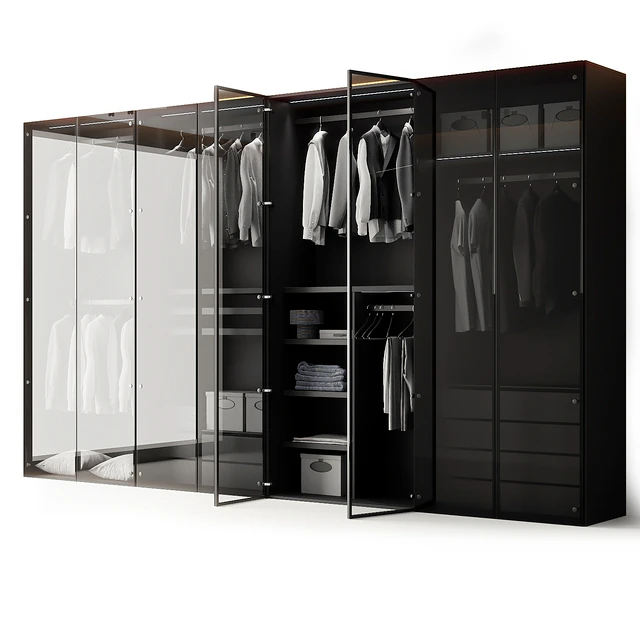 Modern Aluminum Glass Door Wardrobe — Скачать