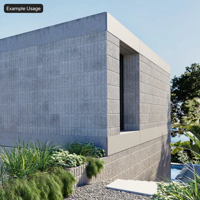 fluted concrete block wall texture — Вид 3