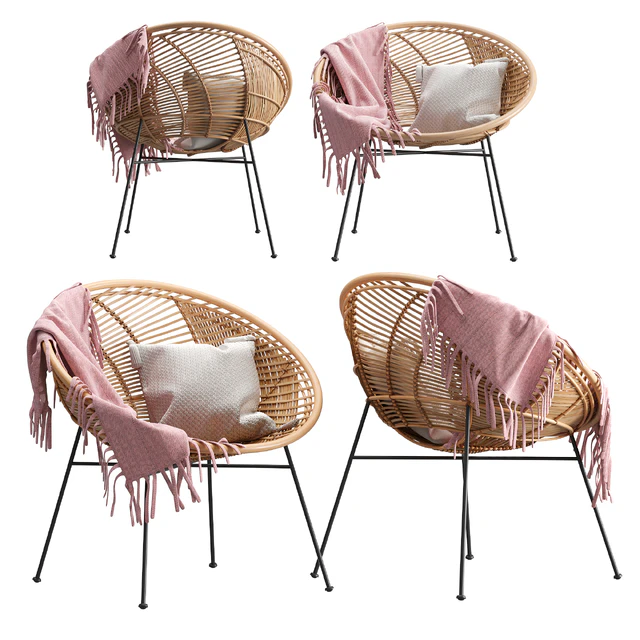 Rattan Lounge Chair HK-Living — Descargar