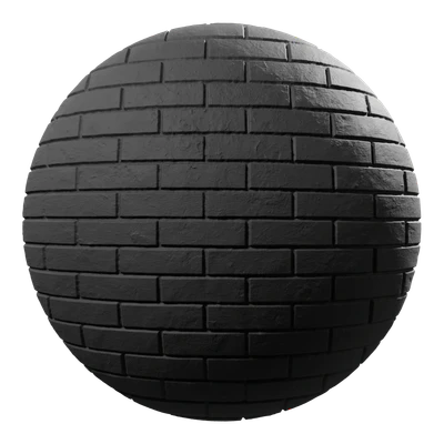 smooth running bond brick wall texture black — download