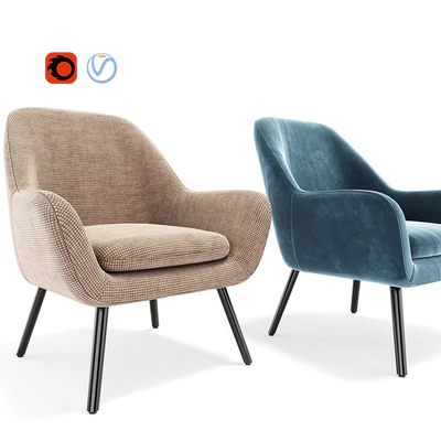 Memphis Velvet Armchair 02 — Вид 3