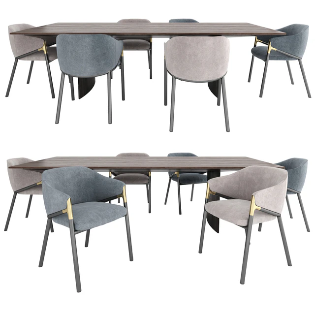 Hammer Guest Chair and Minotti Linha Table — Descargar