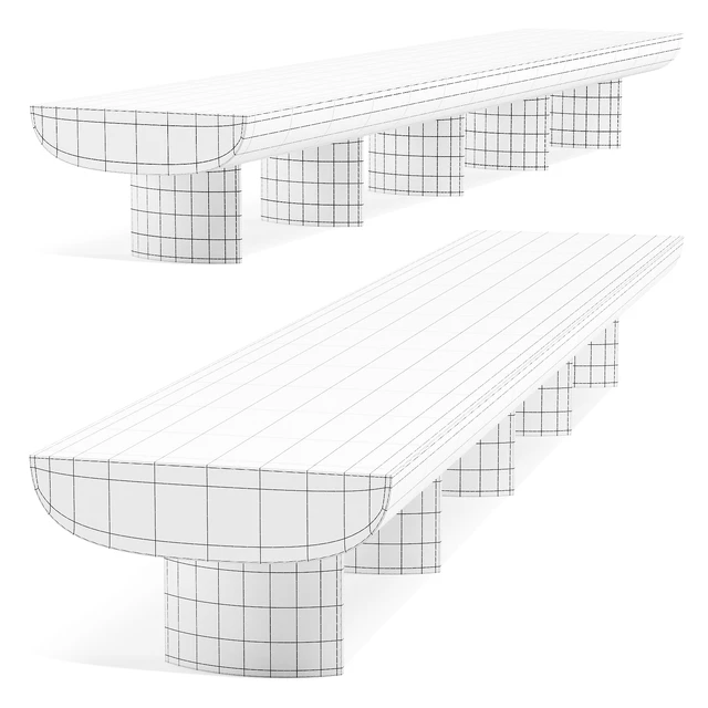 Bonaldo: Sculptural - TV Stand - Bench — Descargar