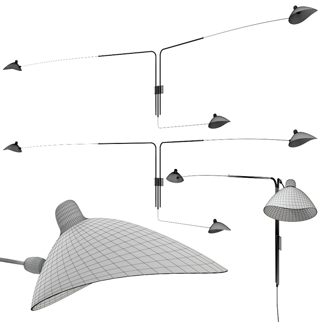 Ap3b by Serge Mouille Сontemporary Wall Lamp — Скачать