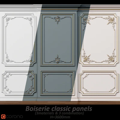Wall molding 5. Boiserie classic panels — download