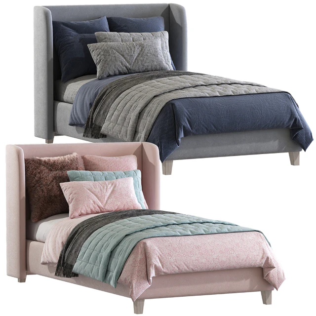 Кровать Angela Upholstered Low Profile Standard Bed — Скачать