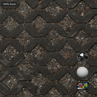 gravel fill on grid pavers texture — Вид 3