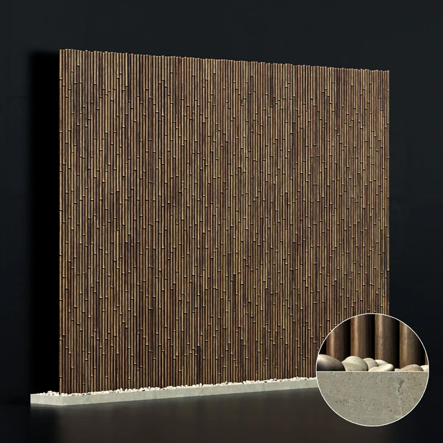 Bamboo branch decor  Wall cage 19a / Декор из бамбука стенка декор №19a — Скачать